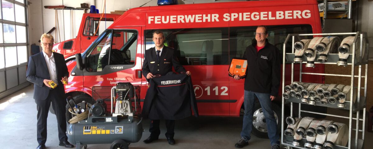 Feuerwehr Spiegelberg erhält große Unterstützung durch den Förderverein