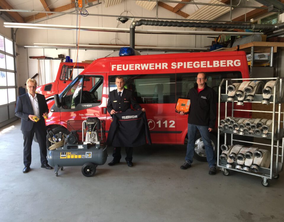 Feuerwehr Spiegelberg erhält große Unterstützung durch den Förderverein