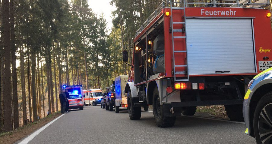 Motorradunfall Feuerwehr Spiegelberg