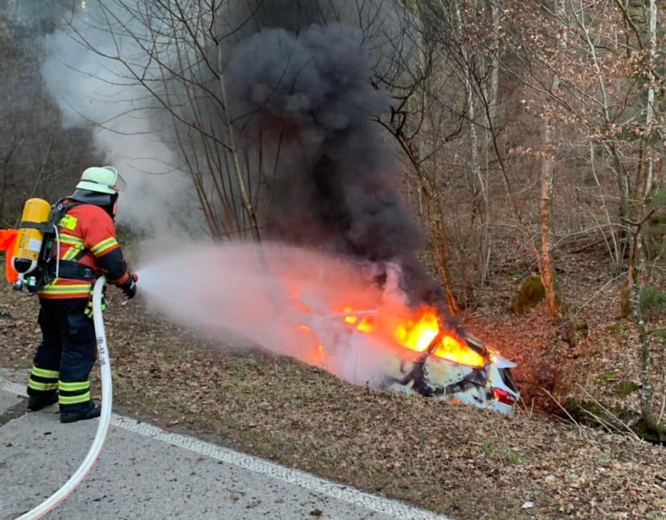 Fahrzeugbrand Spiegelberg